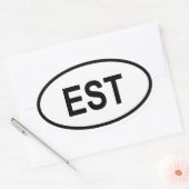 Estland "EST" Ovale Sticker (Envelop)