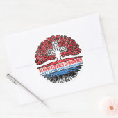 Estland Estnisch Schweizer Schweiz Baum Wurzel Ronde Sticker (Envelop)