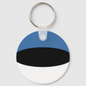 Estland Fisheye Flag Sleutelhanger (Voorkant)