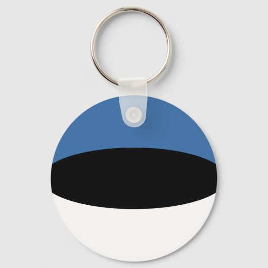 Estland Fisheye Flag Sleutelhanger (Voorkant)