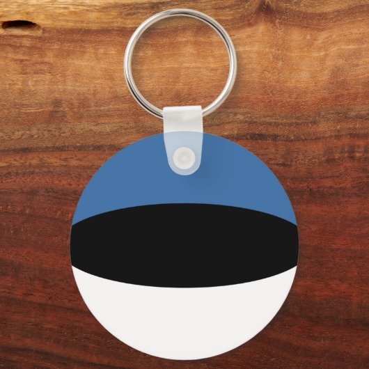 Estland Fisheye Flag Sleutelhanger (Voorkant)