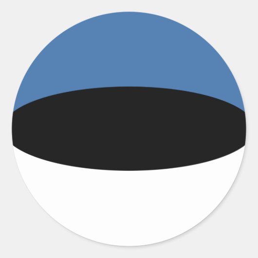Estland Fisheye Vlag Sticker (Voorkant)