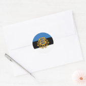 Estland Flag Classic Ronde Sticker (Envelop)