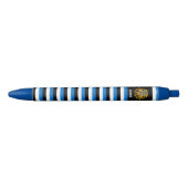 Estland Flag Cute Patriotic Zwarte Inkt Pen (Voorkant)