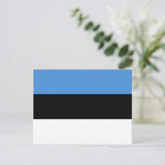 Estland Flag EE Briefkaart (Staand voorkant)