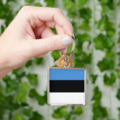 Estland Flag EE Sleutelhanger (Hand)