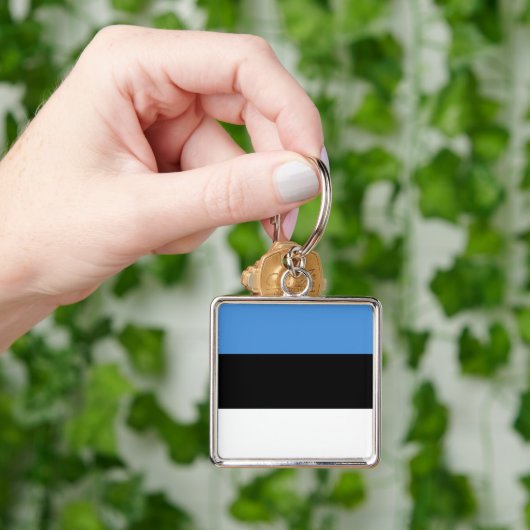 Estland Flag EE Sleutelhanger (Hand)