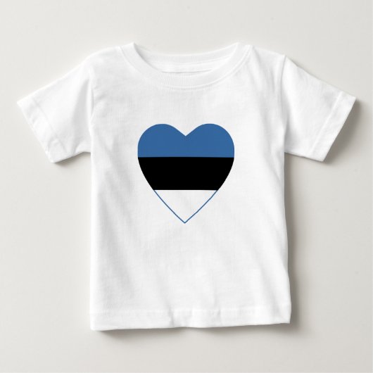 Estland Flag Hart T-shirt (Voorkant)