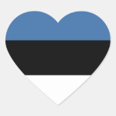 Estland Flag Heart Sticker (Voorkant)