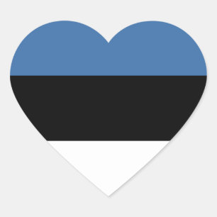 Estland Flag Heart Sticker