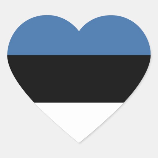 Estland Flag Heart Sticker (Voorkant)