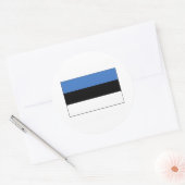 Estland FLAG International Ronde Sticker (Envelop)