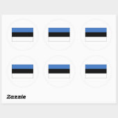 Estland FLAG International Ronde Sticker (Vel)