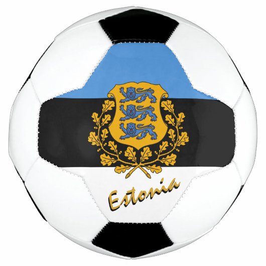 Estland, Football en Estse vlag / sport Voetbal (Voorkant)