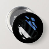 Estland Gescheurde Vlag Ronde Button 7,6 Cm (Voorkant /achterkant)