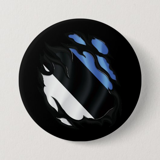 Estland Gescheurde Vlag Ronde Button 7,6 Cm (Voorkant)