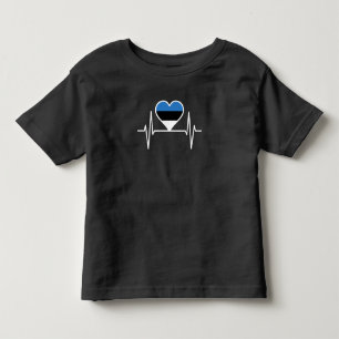 Estland Hartslag Estland Vlag Kinder Shirts