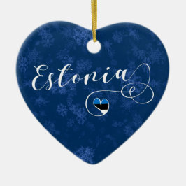 Estland Heart, kerstboomversiering, Ests Keramisch Ornament