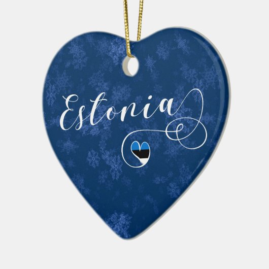 Estland Heart, kerstboomversiering, Ests Keramisch Ornament (Links)