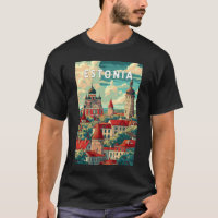 Estland Illustratie Reizen Art Vintage