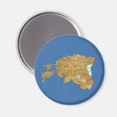 Estland Kaart Magnet (Voorkant / Achterkant)