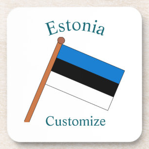 Estland Land Vlag Thunder_Cove Bier Onderzetter