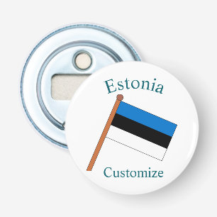 Estland Land Vlag Thunder_Cove Button Flesopener