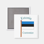 Estland Land Vlag Thunder_Cove Magneet (Voorkant / Achterkant)