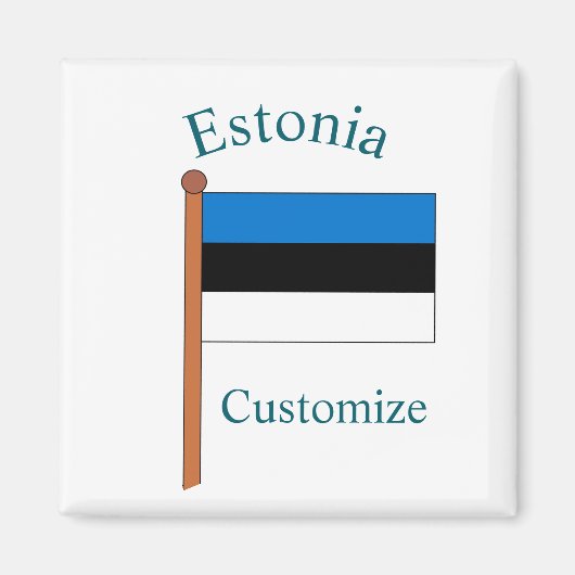 Estland Land Vlag Thunder_Cove Magneet (Voorkant)