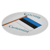 Estland Land Vlag Thunder_Cove Snijplank (Hoek)