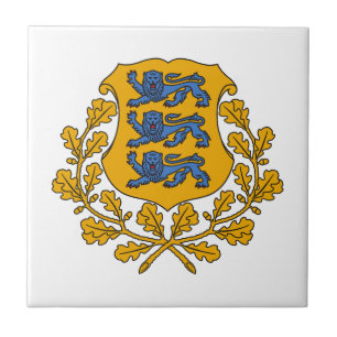 Estland land wapen wapens symbool embleem vlag tegeltje