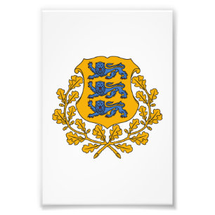 Estland land wapen wapenschild symbool embleem vla foto afdruk