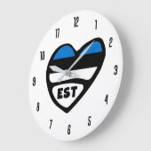 Estland - Landcode EST - Vlaggenhart Grote Klok (Hoek)