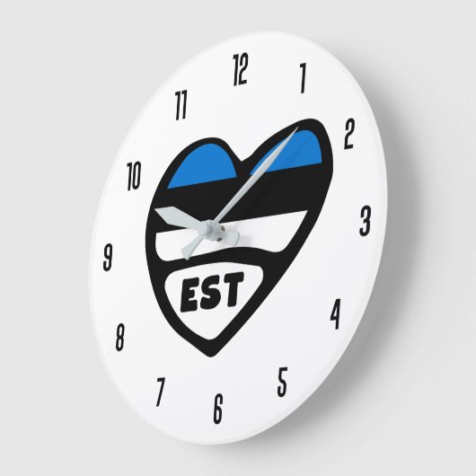 Estland - Landcode EST - Vlaggenhart Grote Klok (Hoek)