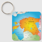 Estland Map Sleutelhanger (Voorkant)
