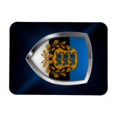 Estland Metallic Emblem Magneet (Horizontaal)