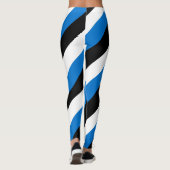 Estland Nationale vlag Kleuren diagonaal gestreept Leggings (Achterkant)