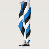 Estland Nationale vlag Kleuren diagonaal gestreept Leggings (Links)