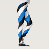 Estland Nationale vlag Kleuren diagonaal gestreept Leggings (Rechts)