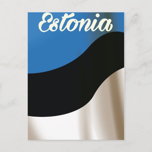 Estland Nationale vlag reisposter Briefkaart (Voorkant)