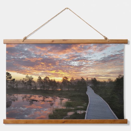 Estland natuur Viru bog Hanging Tapestry Hangend Wandkleed (Voorkant)