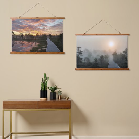 Estland natuur Viru bog Hanging Tapestry Hangend Wandkleed (Asymmetrisch)