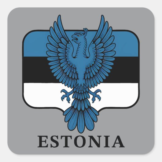 Estland Noord-Europa Vierkante Sticker (Voorkant)