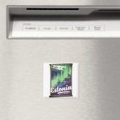 Estland noorderlicht avonturenposter. magneet (Insitu (Vaatwasser))