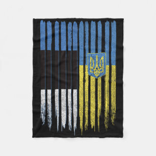 Estland Oekraine Ests Oekraïens Vlag  Fleece Deken