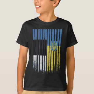 Estland Oekraine Ests Oekraïens Vlag T-shirt