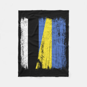 Estland Oekraine Half Vlag Ests Oekraïens Erfgoed Fleece Deken