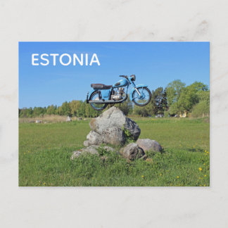ESTLAND Oude motorfiets ansichtkaart! Briefkaart