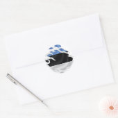 Estland Ripped Flag Classic Round Sticker (Envelop)
