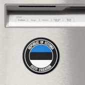 Estland Round Emblem Magneet (Insitu (Vaatwasser))